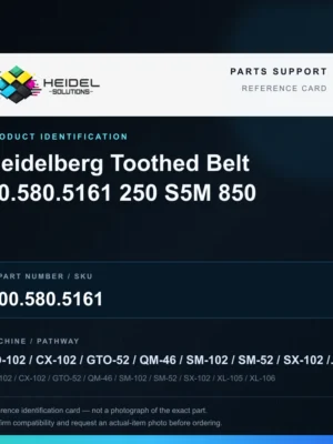 Heidel Solutions reference identification card; not an exact part photograph