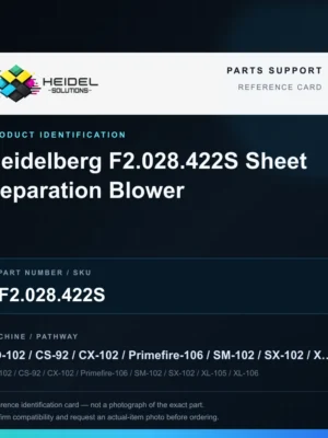Heidel Solutions reference identification card; not an exact part photograph