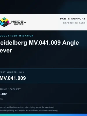 Heidel Solutions reference identification card; not an exact part photograph