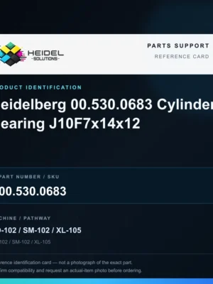 Heidel Solutions reference identification card; not an exact part photograph