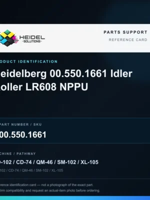 Heidel Solutions reference identification card; not an exact part photograph