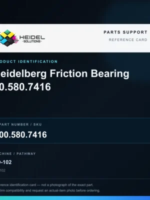 Heidel Solutions reference identification card; not an exact part photograph