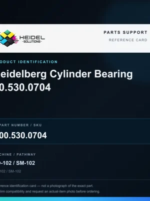 Heidel Solutions reference identification card; not an exact part photograph