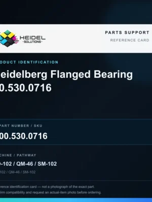 Heidel Solutions reference identification card; not an exact part photograph