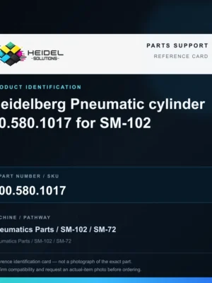 Heidel Solutions reference identification card; not an exact part photograph