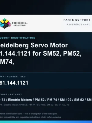 Heidel Solutions reference identification card; not an exact part photograph