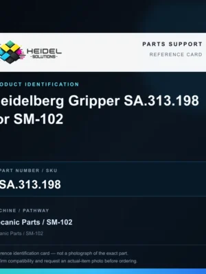 Heidel Solutions reference identification card; not an exact part photograph