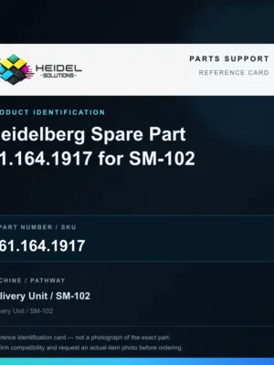 Heidel Solutions reference identification card; not an exact part photograph