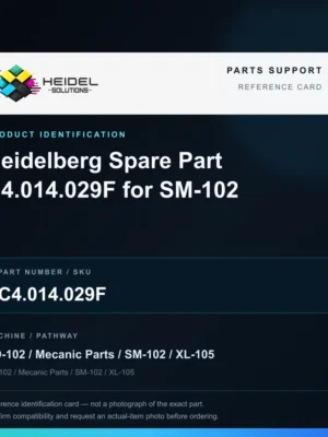 Heidel Solutions reference identification card; not an exact part photograph