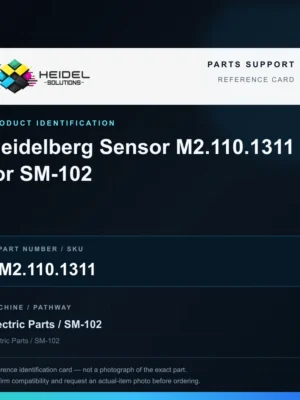 Heidel Solutions reference identification card; not an exact part photograph