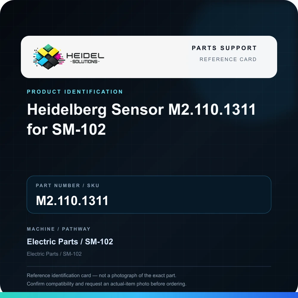 Heidel Solutions reference identification card; not an exact part photograph