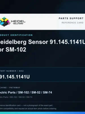 Heidel Solutions reference identification card; not an exact part photograph