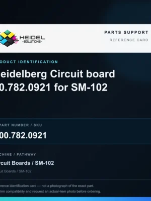 Heidel Solutions reference identification card; not an exact part photograph