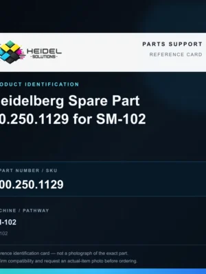 Heidel Solutions reference identification card; not an exact part photograph