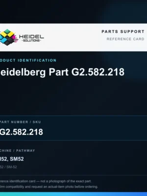 Heidel Solutions reference identification card; not an exact part photograph
