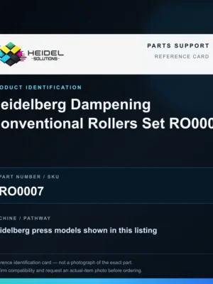 Heidel Solutions reference identification card; not an exact part photograph