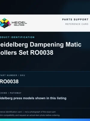 Heidel Solutions reference identification card; not an exact part photograph