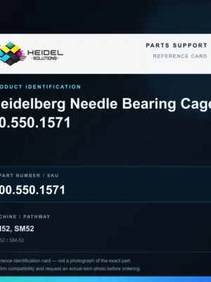 Heidel Solutions reference identification card; not an exact part photograph