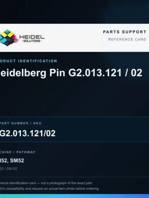 Heidel Solutions reference identification card; not an exact part photograph