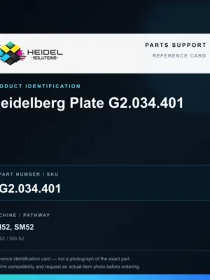 Heidel Solutions reference identification card; not an exact part photograph