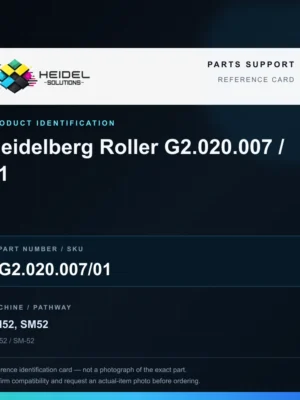 Heidel Solutions reference identification card; not an exact part photograph