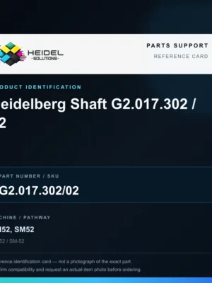Heidel Solutions reference identification card; not an exact part photograph