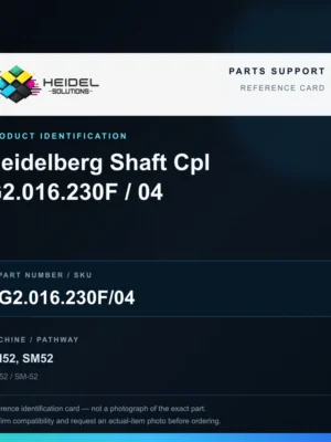 Heidel Solutions reference identification card; not an exact part photograph