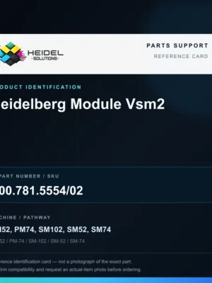 Heidel Solutions reference identification card; not an exact part photograph