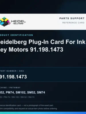 Heidel Solutions reference identification card; not an exact part photograph