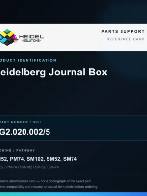 Heidel Solutions reference identification card; not an exact part photograph