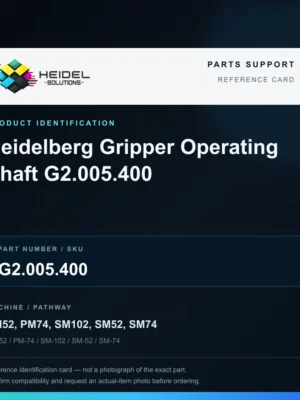 Heidel Solutions reference identification card; not an exact part photograph
