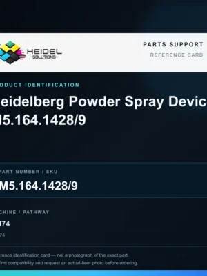 Heidel Solutions reference identification card; not an exact part photograph