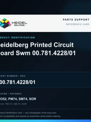 Heidel Solutions reference identification card; not an exact part photograph