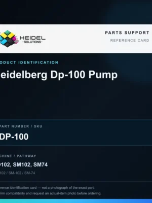 Heidel Solutions reference identification card; not an exact part photograph