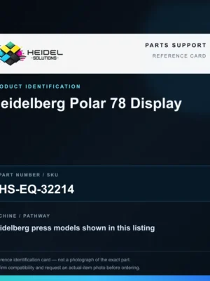 Heidel Solutions reference identification card; not an exact part photograph
