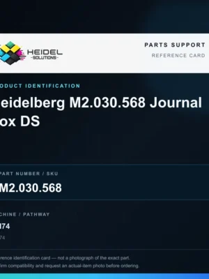 Heidel Solutions reference identification card; not an exact part photograph