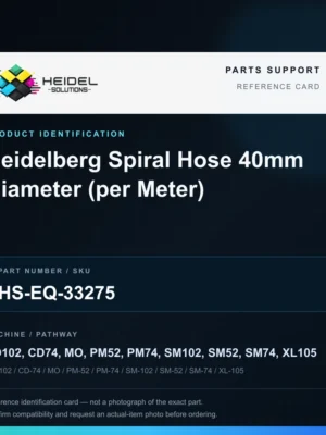 Heidel Solutions reference identification card; not an exact part photograph