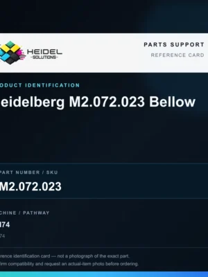 Heidel Solutions reference identification card; not an exact part photograph