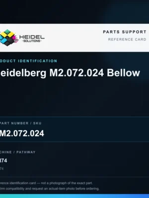 Heidel Solutions reference identification card; not an exact part photograph
