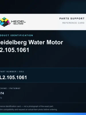 Heidel Solutions reference identification card; not an exact part photograph
