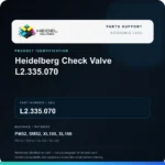 Heidel Solutions reference identification card; not an exact part photograph