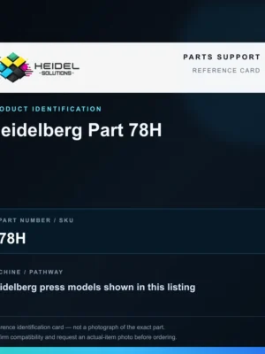 Heidel Solutions reference identification card; not an exact part photograph