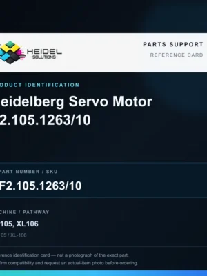 Heidel Solutions reference identification card; not an exact part photograph