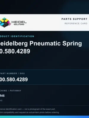 Heidel Solutions reference identification card; not an exact part photograph
