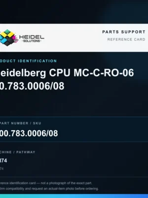 Heidel Solutions reference identification card; not an exact part photograph