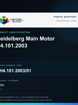 Heidel Solutions reference identification card; not an exact part photograph