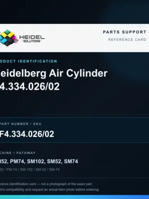 Heidel Solutions reference identification card; not an exact part photograph