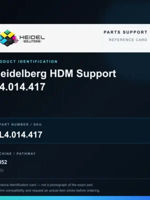 Heidel Solutions reference identification card; not an exact part photograph