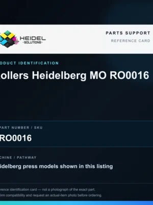 Heidel Solutions reference identification card; not an exact part photograph