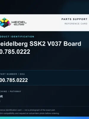 Heidel Solutions reference identification card; not an exact part photograph